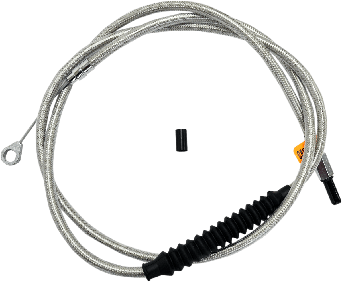 LA CHOPPERS 0652-1629 Stainless Steel Braided Clutch Cable - 12"-14" Ape Hangers - '08-'16 Touring/Trike
