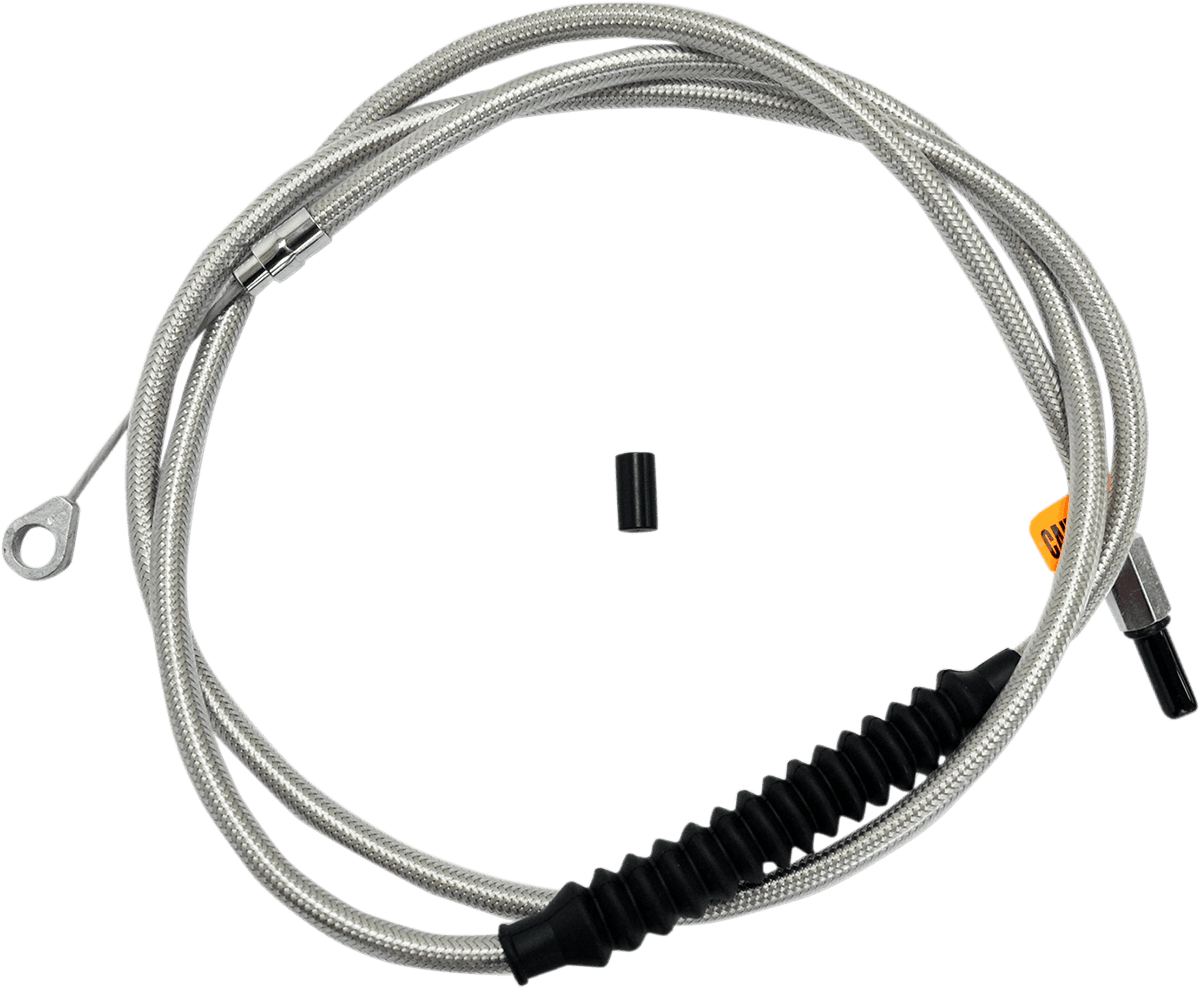 LA CHOPPERS 0652-1633 Stainless Steel Braided Clutch Cable - 18"-20" Ape Hangers - '08-'16 Touring/Trike