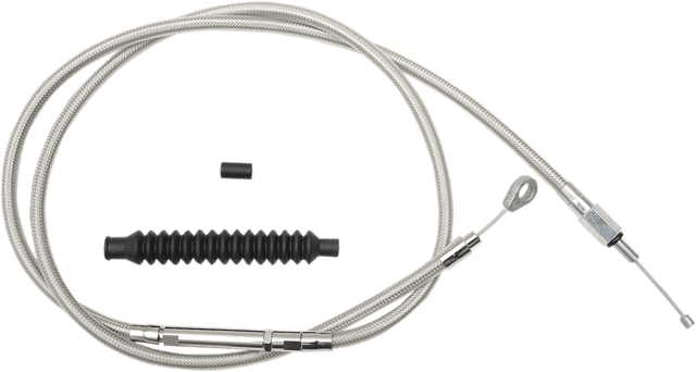 LA CHOPPERS 0652-1842 Stainless Steel Braided Clutch Cable - 12"-14" Ape Hangers - '96-'07 Touring