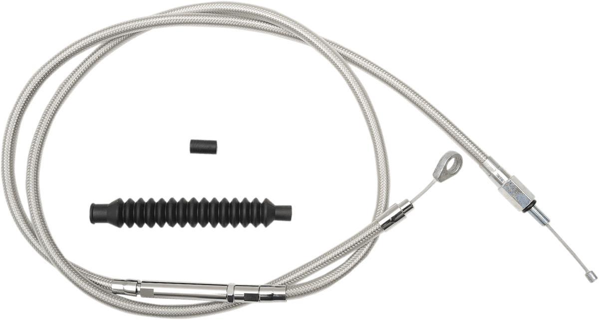 LA CHOPPERS 0652-1846 Stainless Steel Braided Clutch Cable - 18"-20" Ape Hangers - '96-'07 Touring
