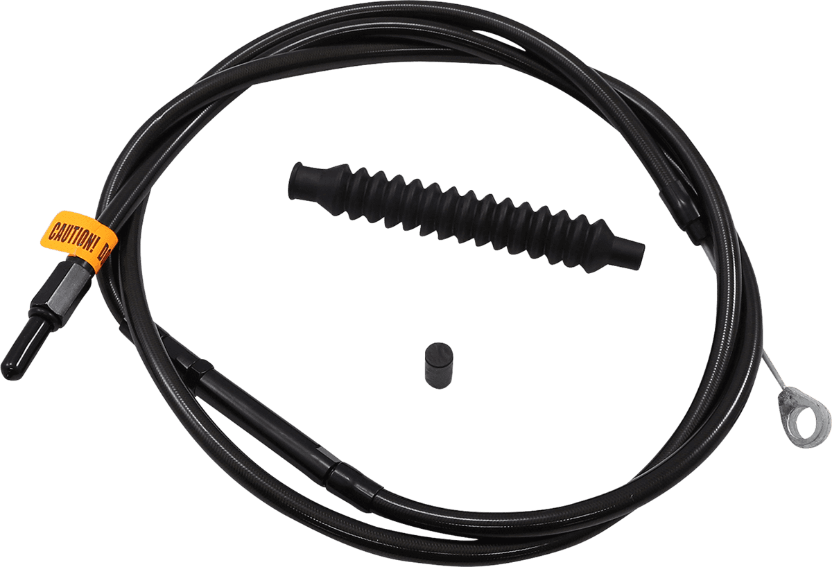 LA CHOPPERS 0652-1877 Midnight Braided Clutch Cable - 12"-14" Ape Hanger Handlebars - '96-'07 Touring
