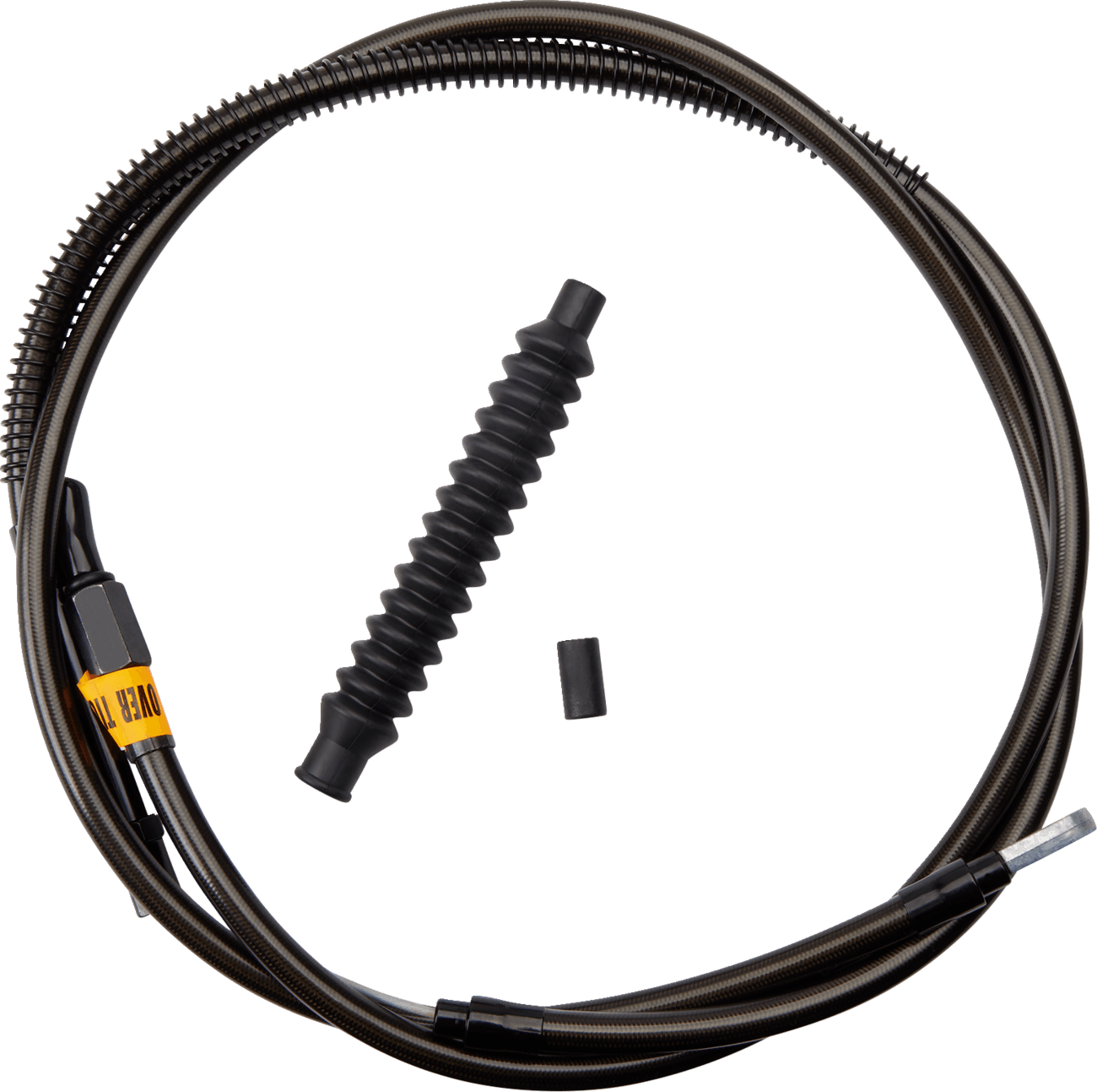 LA CHOPPERS 0652-1889 Midnight Braided Clutch Cable - 12"-14" Ape Hanger Handlebars - '07-'15 Softail