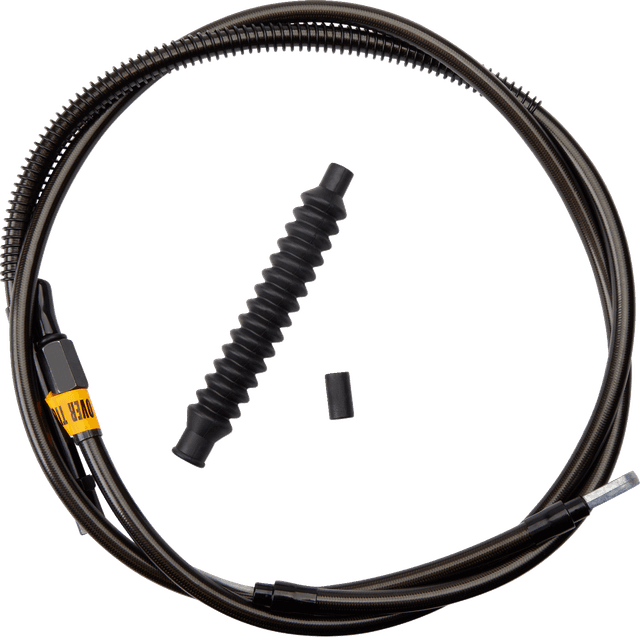 LA CHOPPERS 0652-1889 Midnight Braided Clutch Cable - 12"-14" Ape Hanger Handlebars - '07-'15 Softail