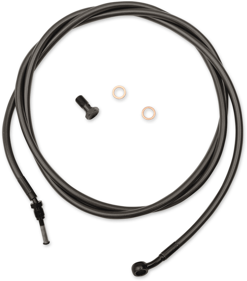 LA CHOPPERS 0652-2129 Midnight Braided Clutch Cable - Mini Ape Hanger Handlebars - '17-'20 Touring
