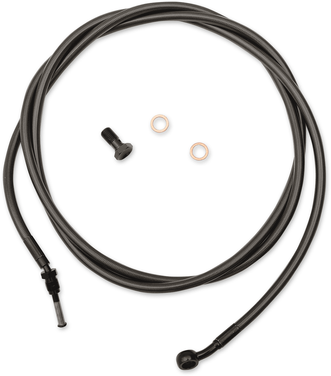 LA CHOPPERS 0652-2132 Midnight Braided Clutch Cable - 12"-14" Ape Hanger Handlebars - '17-'20 Touring