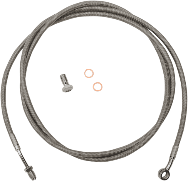 LA CHOPPERS 0652-2133 Stainless Steel Braided Clutch Cable - 15"-17" Ape Hangers - '17-'20 Touring