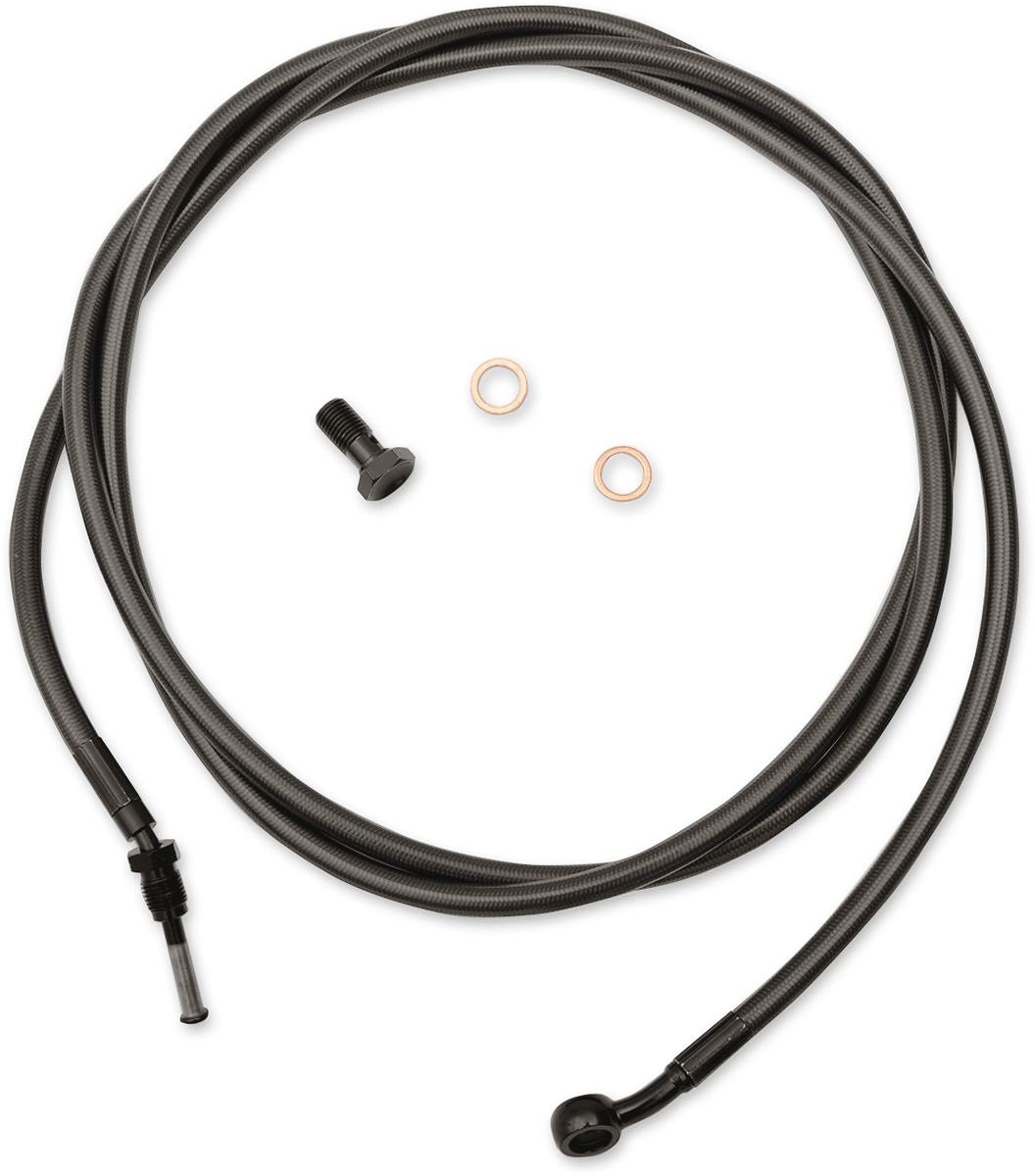 LA CHOPPERS 0652-2135 Midnight Braided Clutch Cable - 15"-17" Ape Hanger Handlebars - '17-'20 Touring