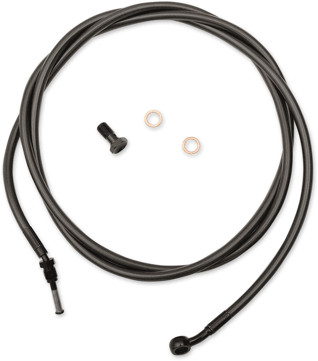 LA CHOPPERS 0652-2135 Midnight Braided Clutch Cable - 15"-17" Ape Hanger Handlebars - '17-'20 Touring