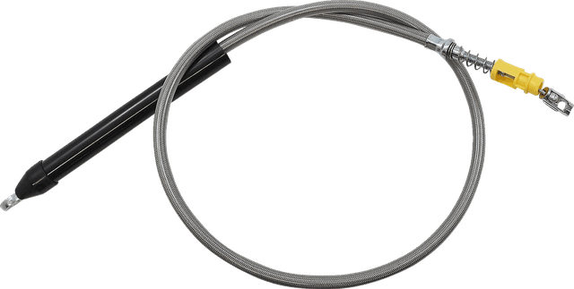 LA CHOPPERS 0652-2428 Stainless Steel Braided Clutch Cable - Quick Connect - 12"-14" Ape Hangers - '18-'21 Softail