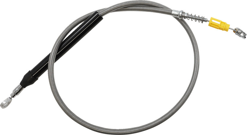 LA CHOPPERS 0652-2431 Stainless Steel Braided Clutch Cable - Quick Connect - 15"-17" Ape Hangers - '18-'21 Softail
