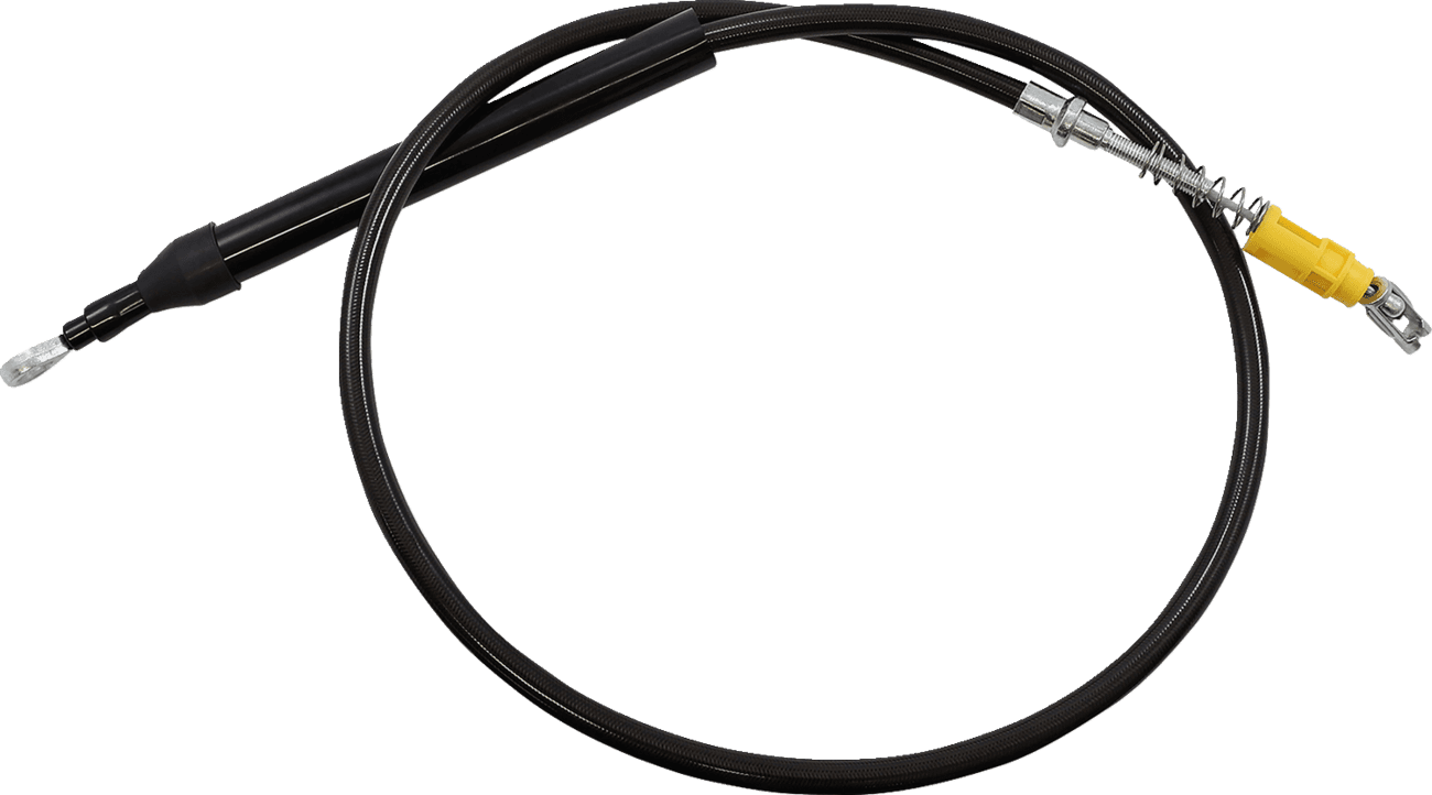 LA CHOPPERS 0652-2433 Midnight Braided Clutch Cable - Quick Connect - 15"-17" Ape Hanger Handlebars - '18-'21 Softail