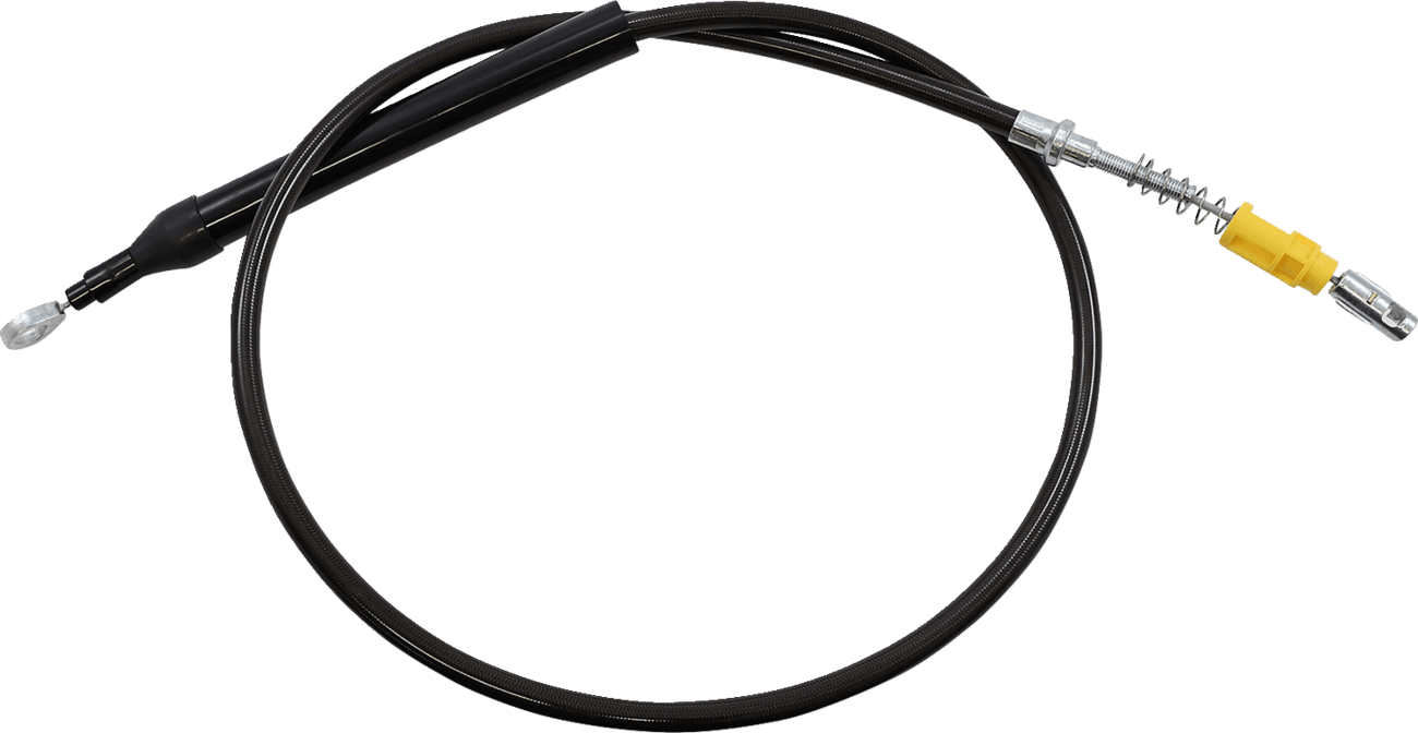 LA CHOPPERS 0652-2436 Midnight Braided Clutch Cable - Quick Connect - 18"-20" Ape Hanger Handlebars - '18-'21 Softail