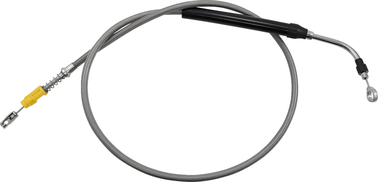 LA CHOPPERS 0652-2443 Stainless Steel Braided Clutch Cable - 15"-17" Ape Hangers - '21-'22 FLH