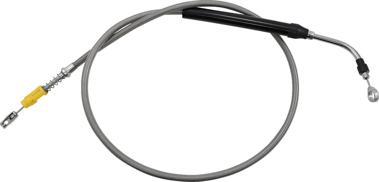 LA CHOPPERS 0652-2443 Stainless Steel Braided Clutch Cable - 15"-17" Ape Hangers - '21-'22 FLH