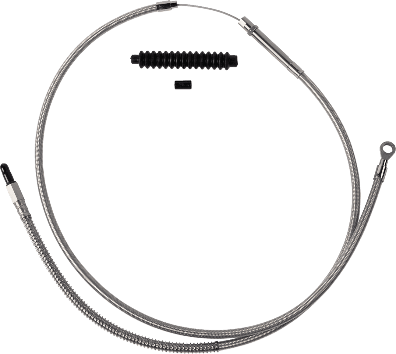 BARNETT 0652-3072 High-Efficiency Stainless Steel Clutch Cable for Harley-Davidson - +6" - '18-'23 Softail