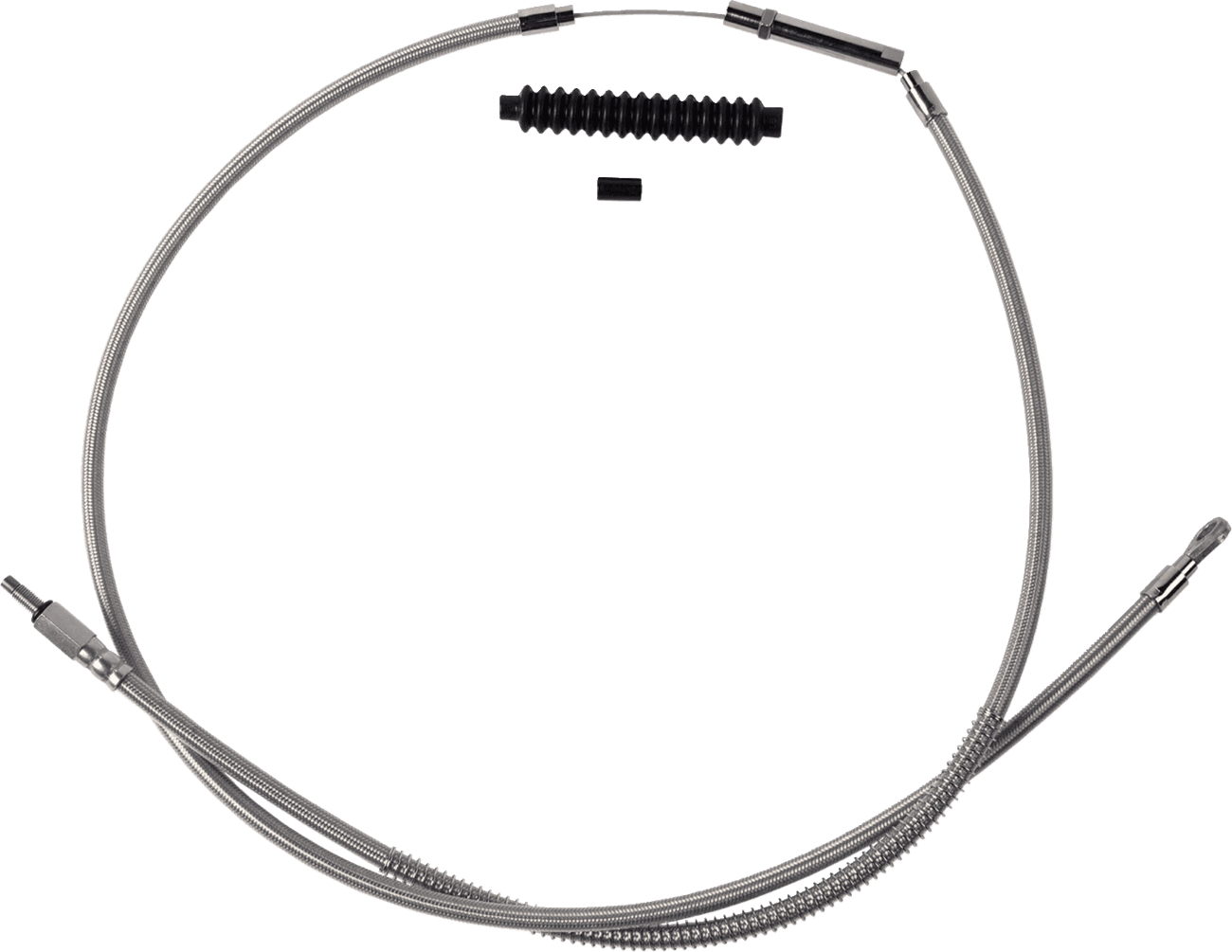 BARNETT 0652-3073 High-Efficiency Stainless Steel Clutch Cable for Harley-Davidson - +8" - '18-'23 Softail