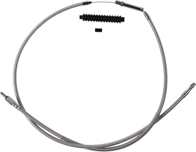 BARNETT 0652-3073 High-Efficiency Stainless Steel Clutch Cable for Harley-Davidson - +8" - '18-'23 Softail