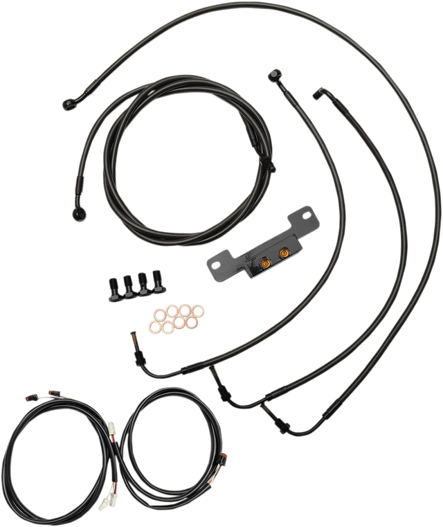 LA CHOPPERS 0662-0575 Complete Plug-and-Play Cable Kit - 18" - 20" Handlebars - '17-'19 Touring - Midnight