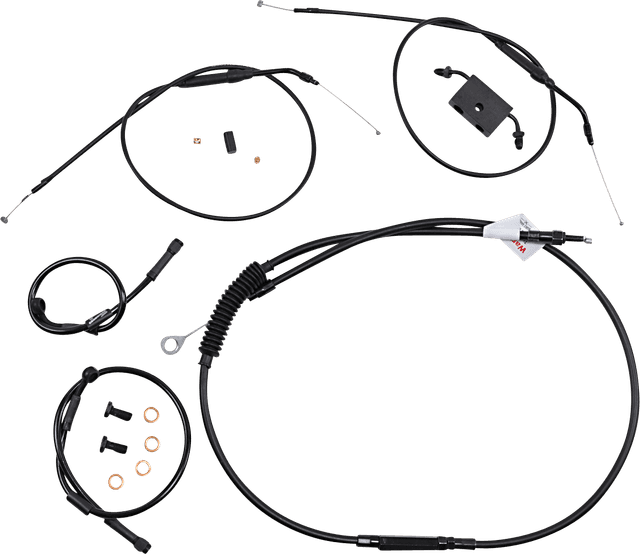 BURLY BRAND 0662-0590 Extended Handlebar Cable and Brake Line Kit for Sportsters with ABS - Tracker/Scrambler Handlebars