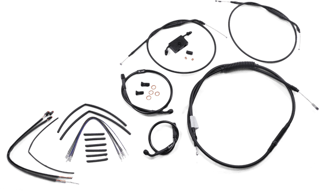 BURLY BRAND 0662-0591 Extended Handlebar Cable and Brake Line Kit for Sportsters with ABS - 12" T-Bar Handlebars