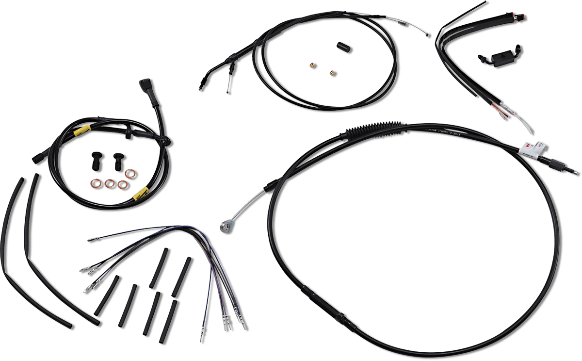 BURLY BRAND 0662-0609 Handlebar Cable and Brake Line Kit for Wide Glide Gorilla Handlebars - 16"