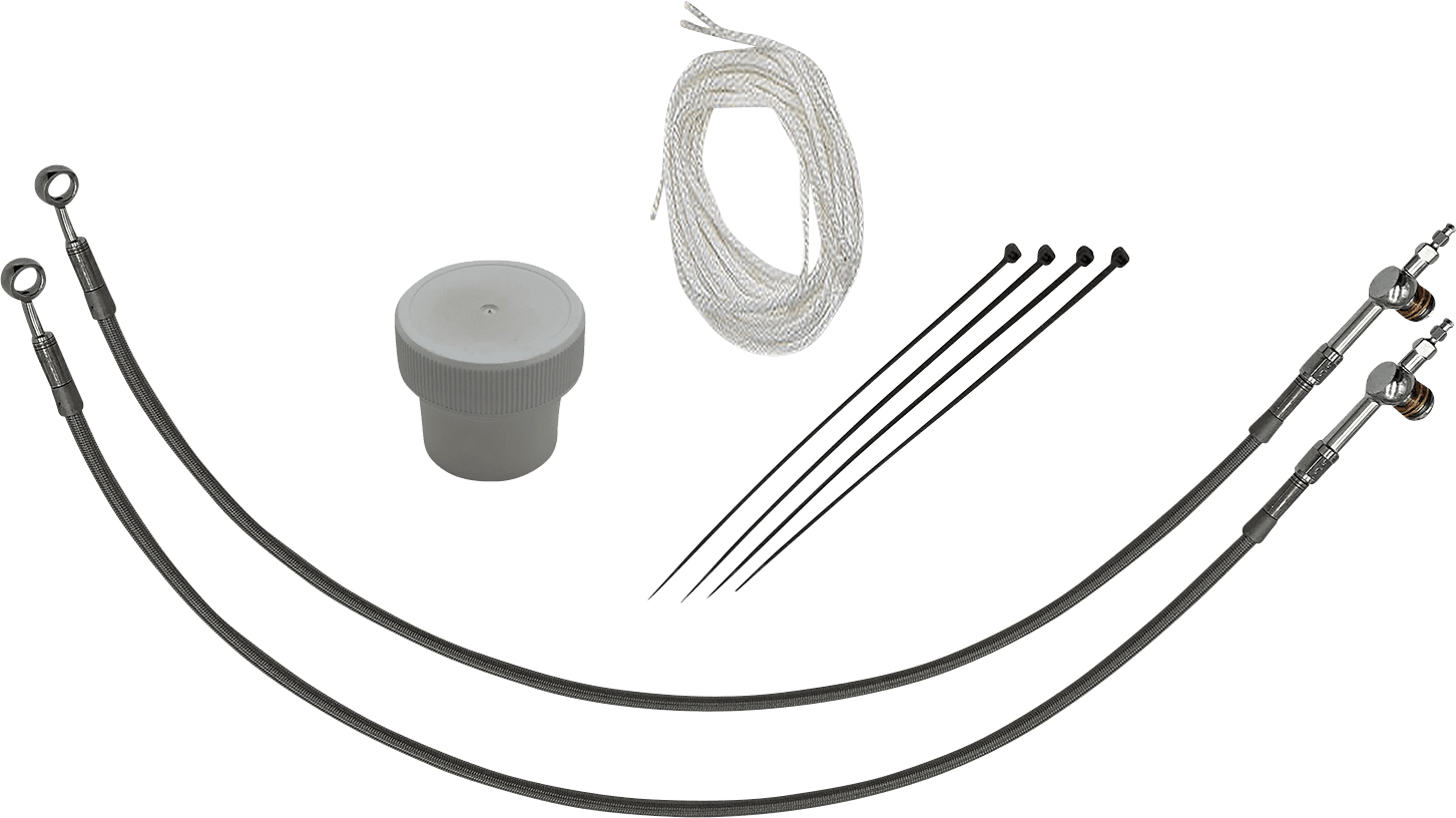 FAT BAGGERS INC. 0662-0764 Installation Kit - Hydraulic Clutch - 12" - Braided