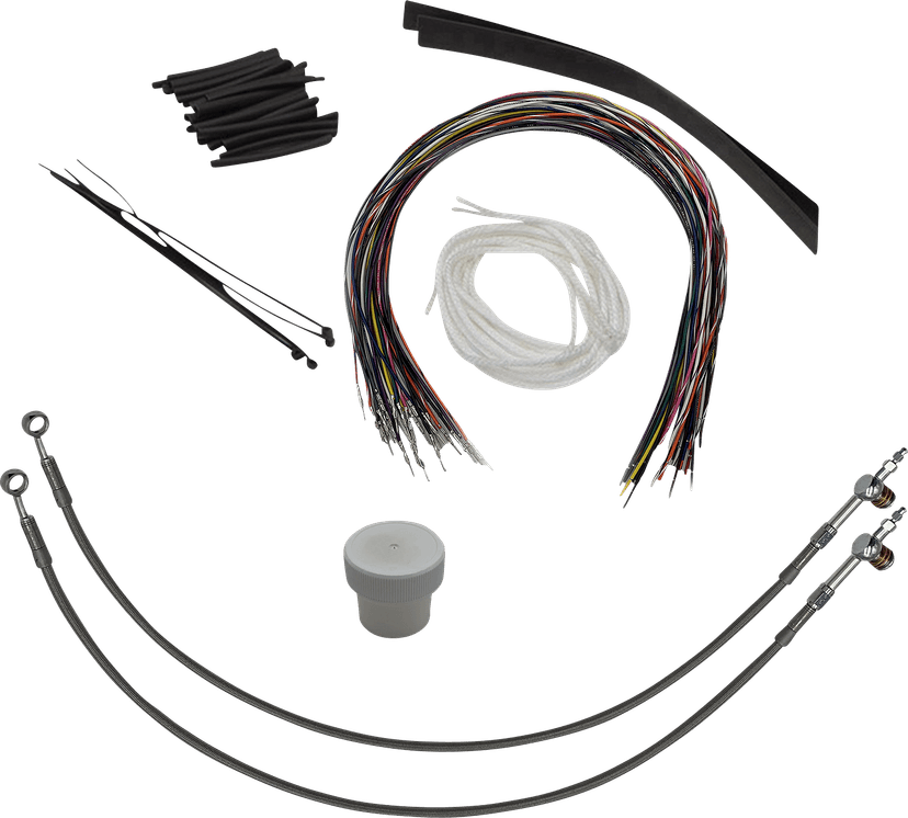 FAT BAGGERS INC. 0662-0766 Installation Kit - Hydraulic Clutch - 16" - Braided