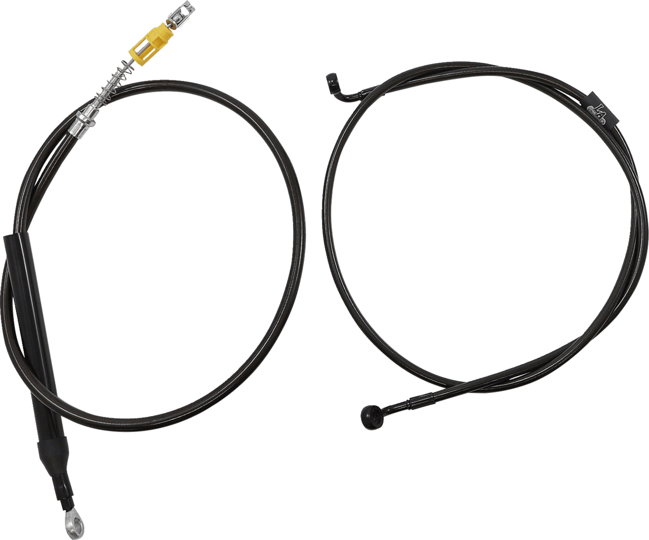 LA CHOPPERS 0662-0854 Complete Midnight Braided Cable Kit - Quick Connect - 15"-17" Handlebars - '18-'22 Softail