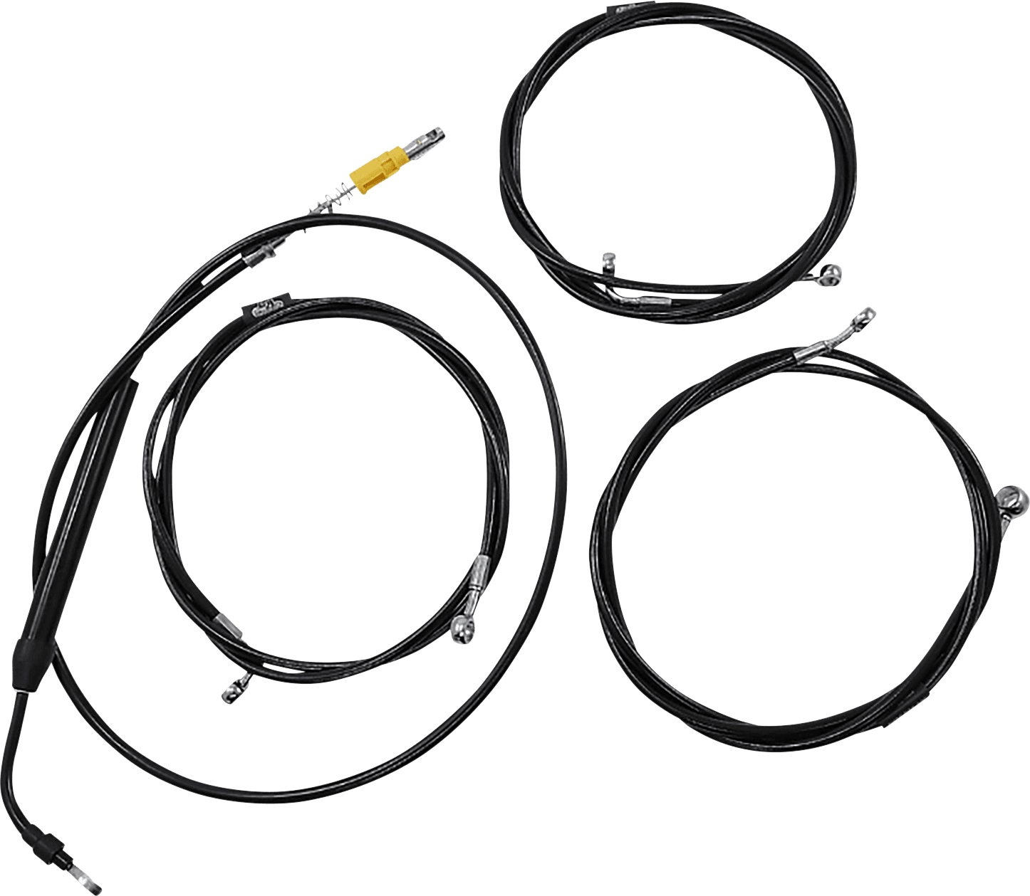 LA CHOPPERS 0662-1101 Standard Midnight Braided Handlebar Cable/Brake Line Kit - 15"-17" Ape Hangers - '21-'22 Touring