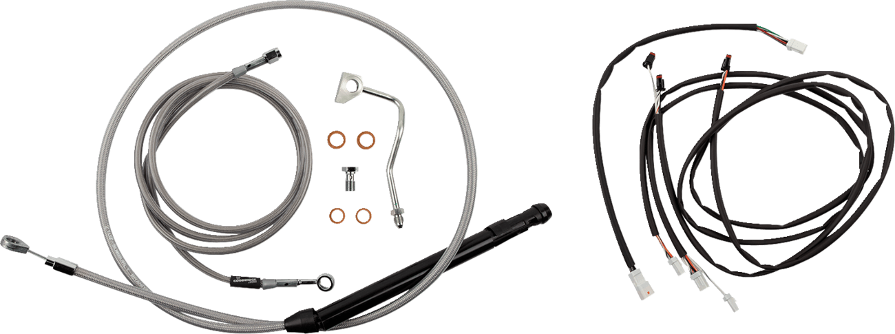 BURLY BRAND 0662-1154 Touring Model Control Kit - Gorilla Ape Hanger - 14" - Stainless Steel