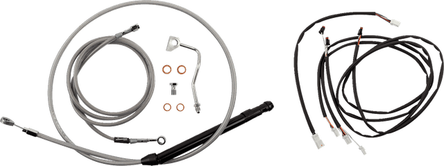 BURLY BRAND 0662-1154 Touring Model Control Kit - Gorilla Ape Hanger - 14" - Stainless Steel