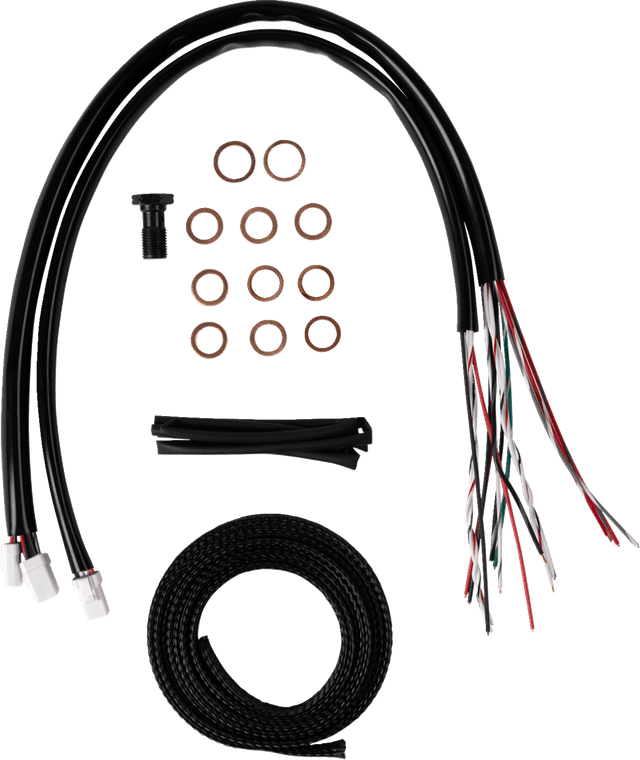 LA CHOPPERS 0662-1176 Complete Midnight Braided Cable Kit - Stock Handlebars - '23-'25 Touring — image 2 of 2