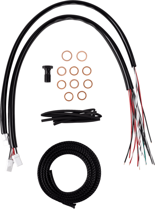 LA CHOPPERS 0662-1179 Complete Midnight Braided Cable Kit - 12"-14" Handlebars - '23-'25 Touring — image 2 of 2