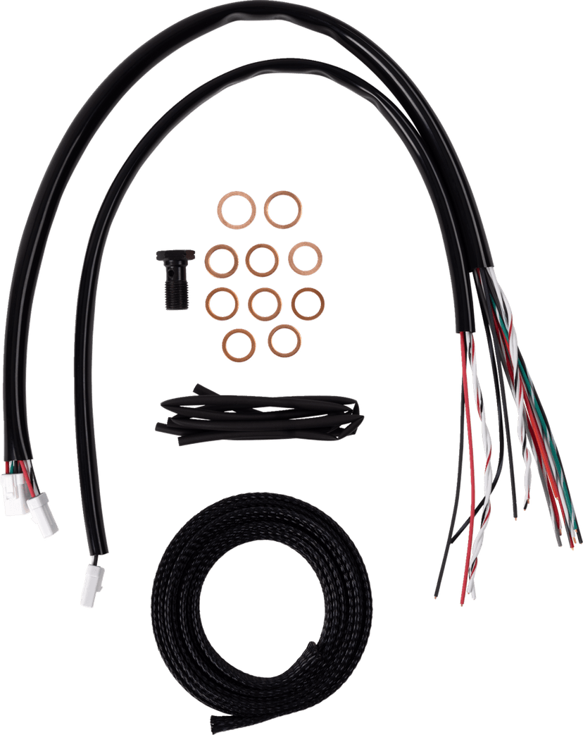 LA CHOPPERS 0662-1182 Complete Midnight Braided Cable Kit - 15"-17" Handlebars - '23-'25 Touring — image 2 of 2