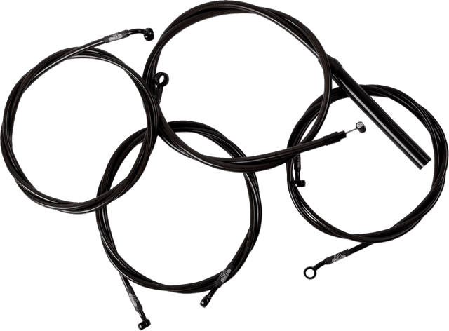LA CHOPPERS 0662-1182 Complete Midnight Braided Cable Kit - 15"-17" Handlebars - '23-'25 Touring — image 1 of 2