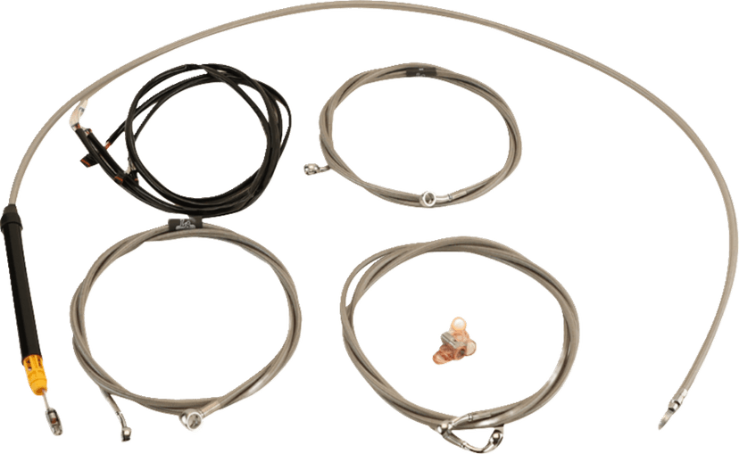 LA CHOPPERS 0662-1186 Complete Plug-and-Play Cable Kit - Stock Handlebars - '23-'25 Touring - Stainless