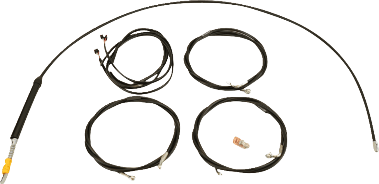 LA CHOPPERS 0662-1187 Complete Plug-and-Play Cable Kit - Stock Handlebars - '23-'25 Touring - Black