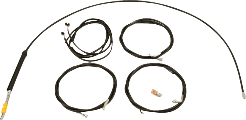 LA CHOPPERS 0662-1187 Complete Plug-and-Play Cable Kit - Stock Handlebars - '23-'25 Touring - Black