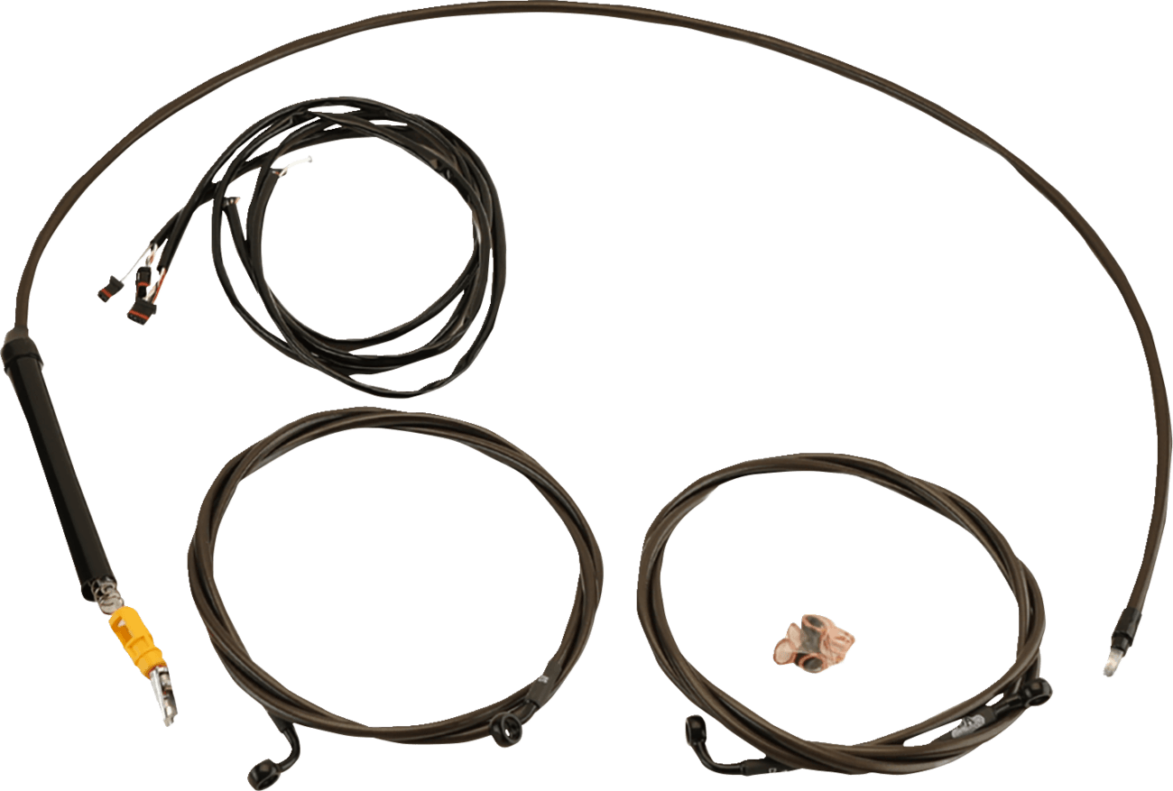 LA CHOPPERS 0662-1191 Complete Plug-and-Play Cable Kit - 12" - 14" Handlebars - '23-'25 Touring - Midnight