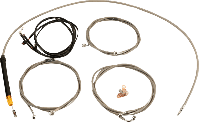 LA CHOPPERS 0662-1192 Complete Plug-and-Play Cable Kit - 15" - 17" Handlebars - '23-'25 Touring - Stainless