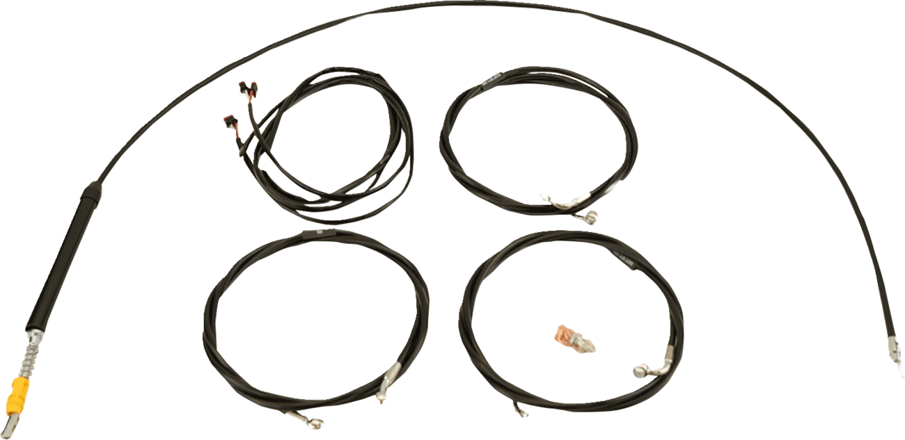 LA CHOPPERS 0662-1193 Complete Plug-and-Play Cable Kit - 15" - 17" Handlebars - '23-'25 Touring - Black
