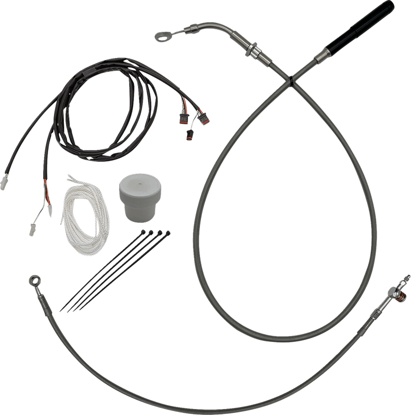 FAT BAGGERS INC. 0662-1213 EZ Install Kit - +4" - FLHT, FLHX - Braided