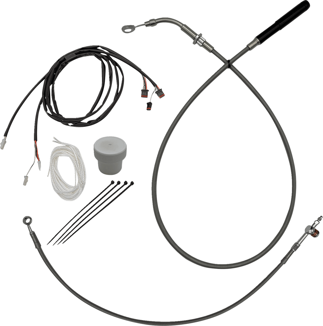 FAT BAGGERS INC. 0662-1215 EZ Install Kit - +8" - FLHT, FLHX - Braided