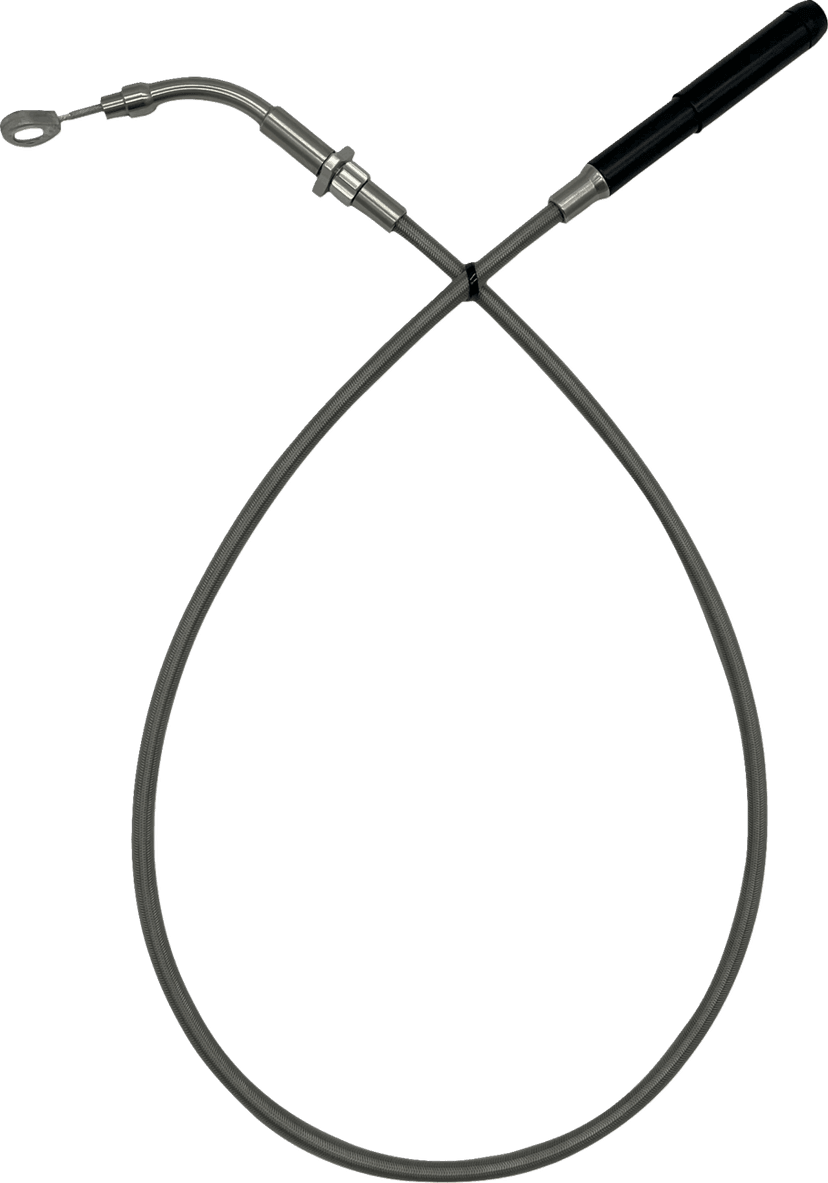 FAT BAGGERS INC. 0662-1240 EZ Install Upper Clutch Cable - FLTR/FLHX '21-'23 - +4" - Braided Stainless Steel — image 1 of 3