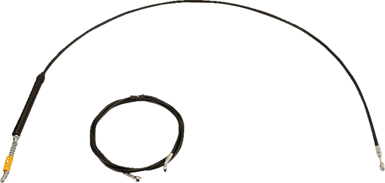 LA CHOPPERS 0662-1250 Standard Black Vinyl Handlebar Cable/Brake Line Kit - 12"-14" Ape Hangers - '17-'20 Touring