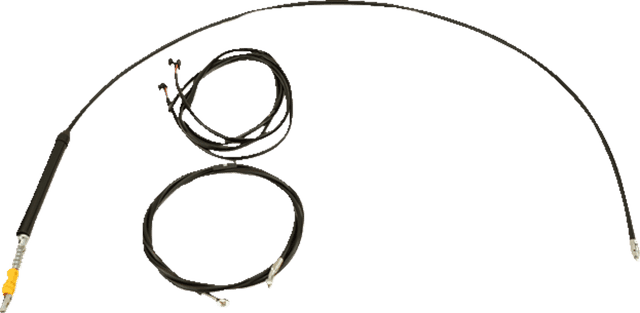 LA CHOPPERS 0662-1253 Complete Plug-and-Play Cable Kit - Upper - 12" - 14" Handlebars - '17-'20 Touring - Black
