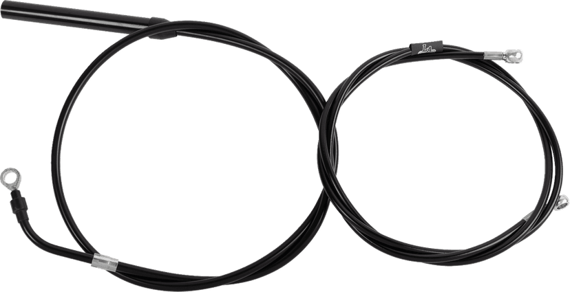 LA CHOPPERS 0662-1259 Standard Black Vinyl Handlebar Cable/Brake Line Kit - 18"-20" Ape Hangers - '21-'22 FLH — image 1 of 2
