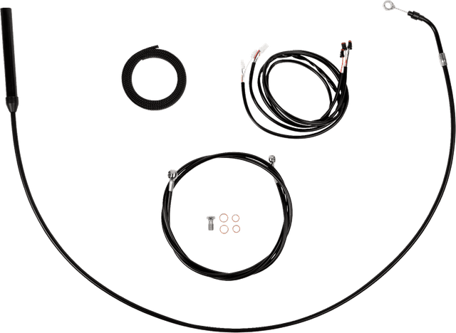 LA CHOPPERS 0662-1262 Complete Plug-and-Play Cable Kit - Upper - 18" - 20" Handlebars - '21-'22 FLH - Black
