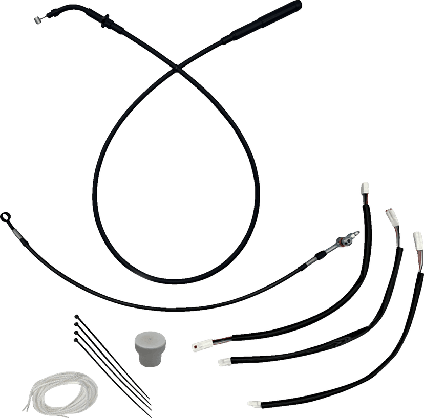 FAT BAGGERS INC. 0662-1272 EZ Install Kit - 10"/11"/12" Handlebars - Upper Clutch - Black