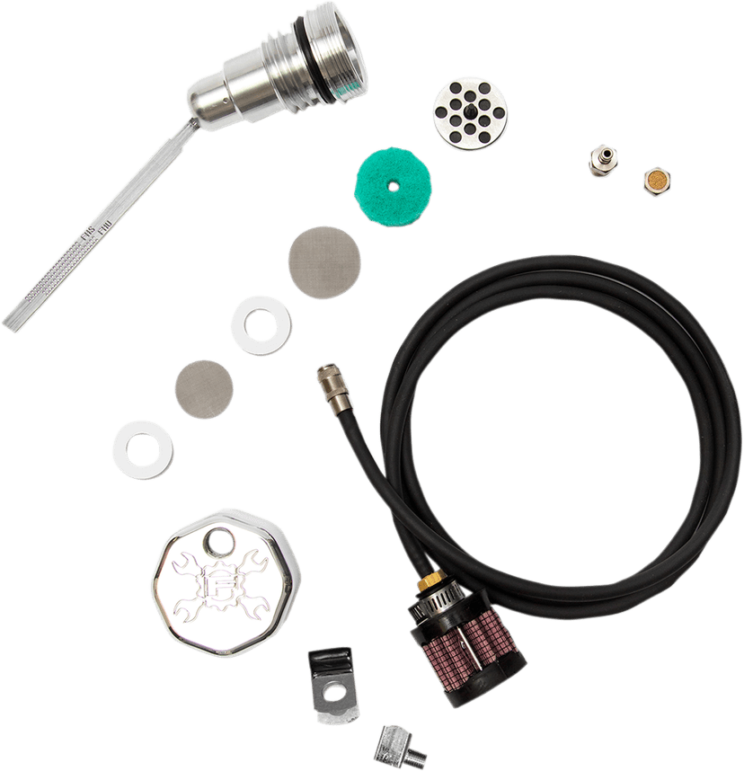 FEULING OIL PUMP CORP. 0710-0263 Vented Dipstick - Polished - Dyna — image 1 of 2